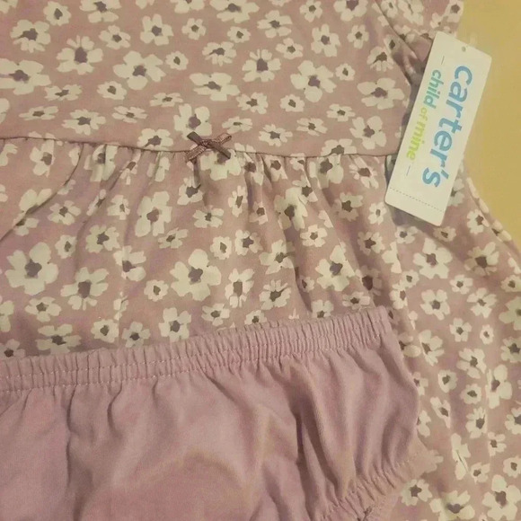 NWT Carter's Lilac Flowers 2 PC Set 6-9 MO - Picture 2 of 4